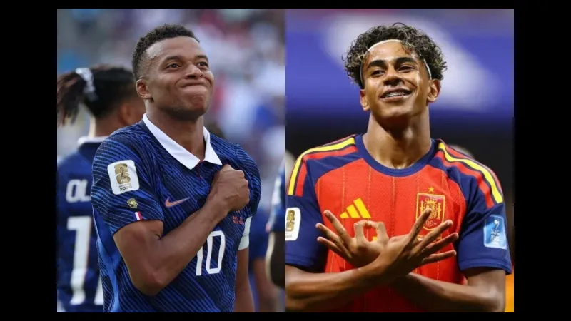 Mbappe và Yamal đang cạnh tranh gay gắt để giành quả bóng Mbappe và Yamal đang cạnh tranh gay gắt để giành quả bóng